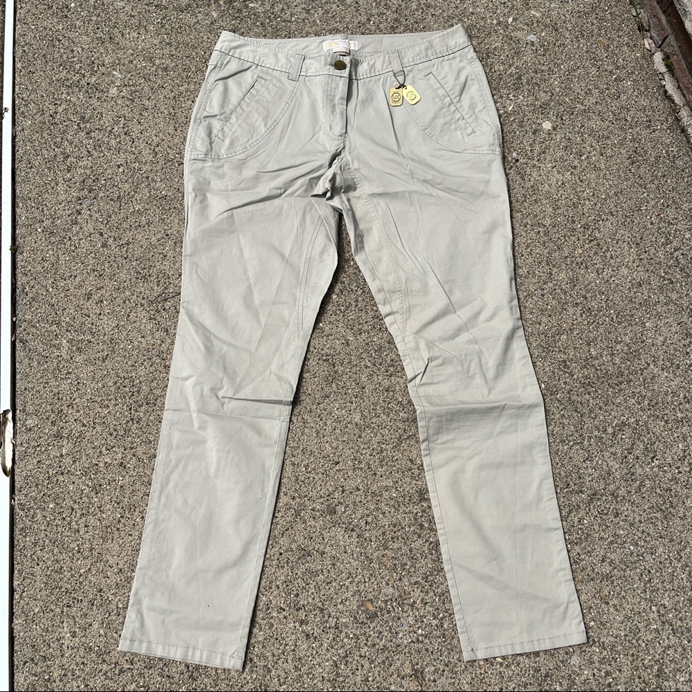 Michael Kors womens khaki pants 12 Worn Once Exc Cond.  Gold Tags Cotton Spandex